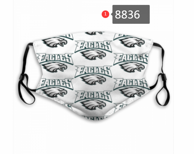 Philadelphia Eagles #6 Dust mask with filter->nfl dust mask->Sports Accessory